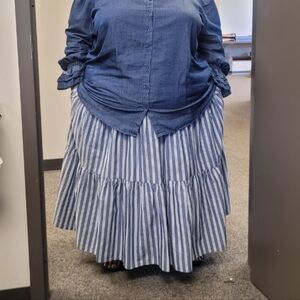 Blue and white skirt